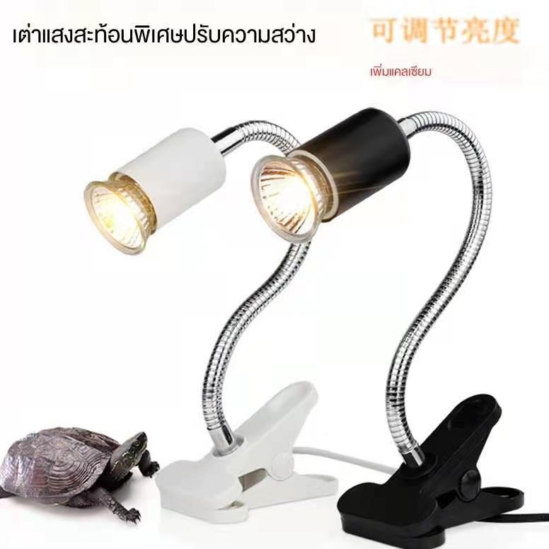ขั้วหลอดไฟเซรามิค+หลอดไฟ50W สวิตช์ปรับระดับได้ ทนความร้อนโคมไฟ สำหรับเต่าน้ำเต่าบก​ลูกนก พร้อมส่งอยู่ไทย