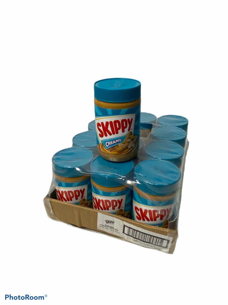 SKIPPY เนยถั่ว Peanut Butter CREAMY สีฟ้า!! 1ถาด/จำนวน 12 ขวด/บรรจุปริมาณ 530g ราคาส่ง ยกถาด สินค้าพร้อมส่ง