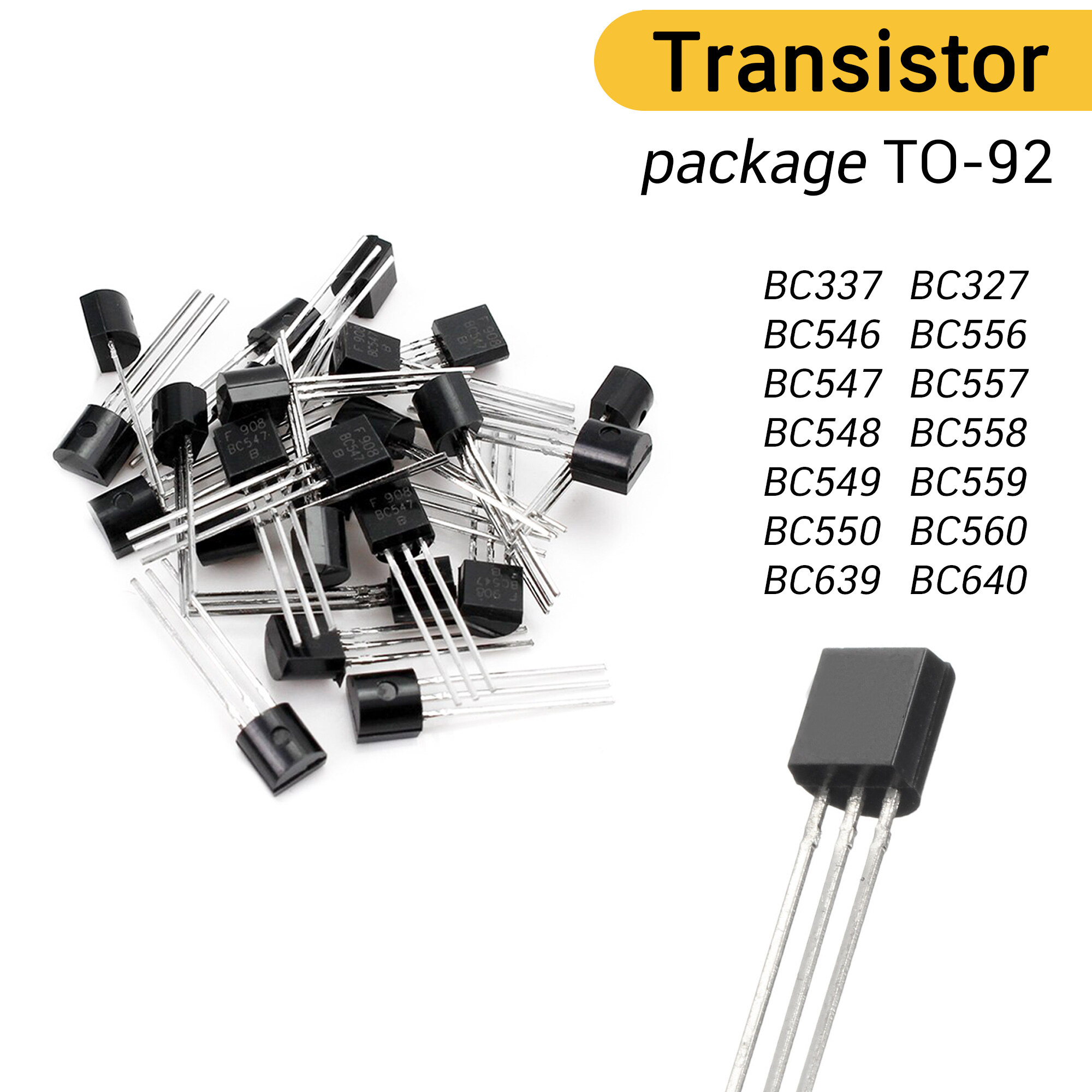 (2ตัว) Transistor NPN , PNP TR BC337 BC327 BC517 BC546 BC556 BC547 ...