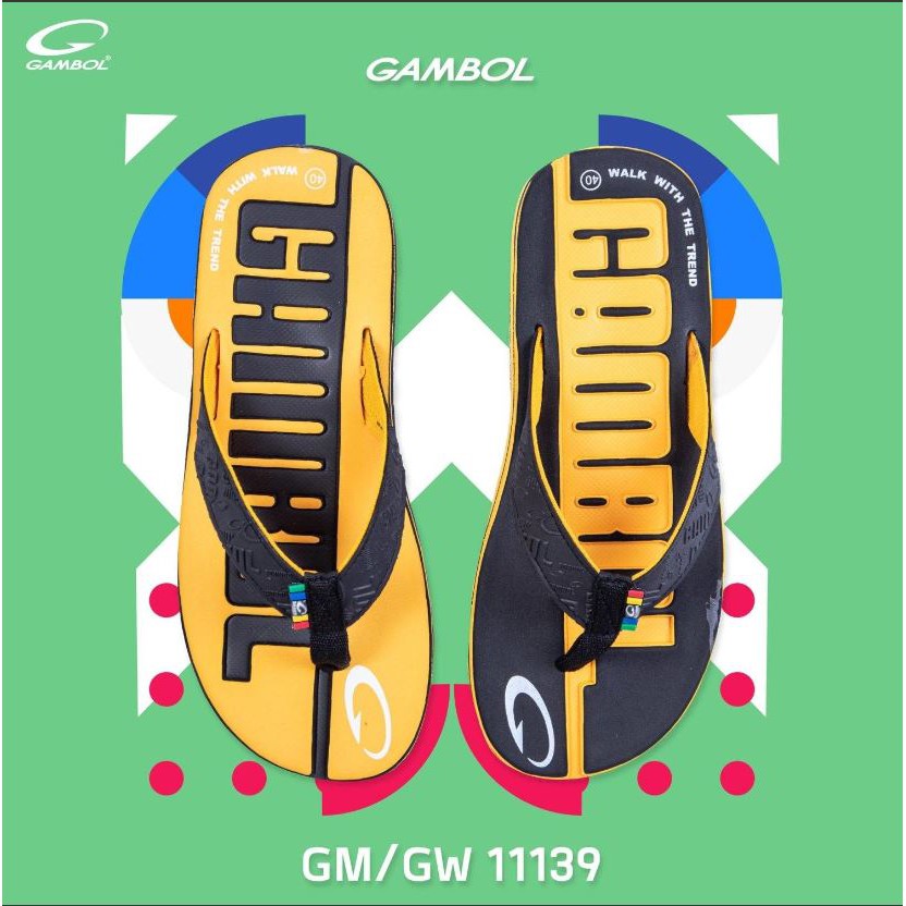 GAMBOL [11139 รองเท้าแตะชายหญิง size38-44 ถูกสุดในไทย] แกมโบล GM11139-GW11139 รองเท้าแตะลำลอง Flip-Flop -1 No Refund