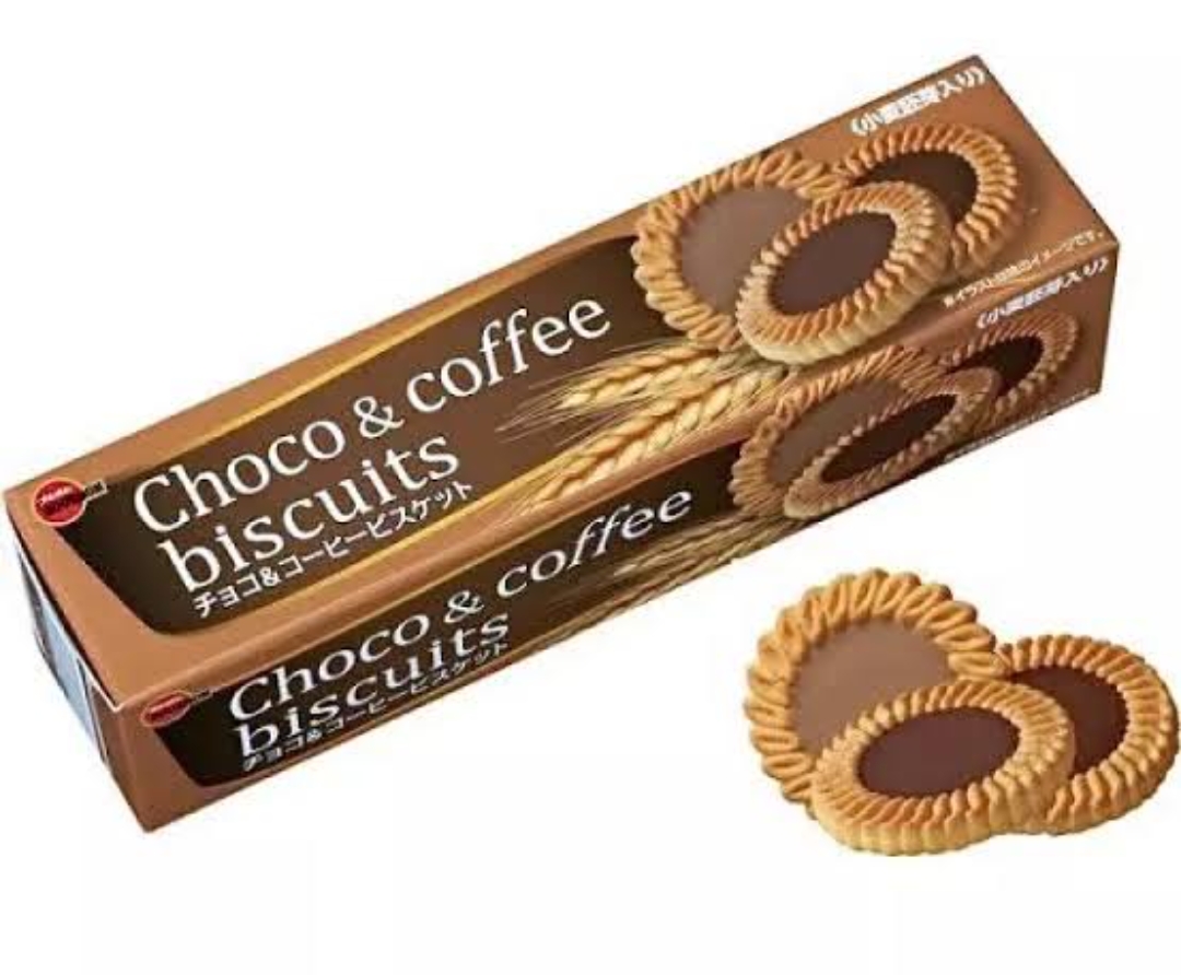 Bourbon choco&coffee biscuits บิสกิตหน้าครีมช็อคโกแลตและกาแฟ ขนมญี่ปุ่น