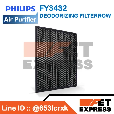 FY3432 DEODORIZING FILTERROW แผ่นกรองเครื่องฟอกอากาศอะไหล่แท้Philips สำหรับรุ่น AC3256,AC3259