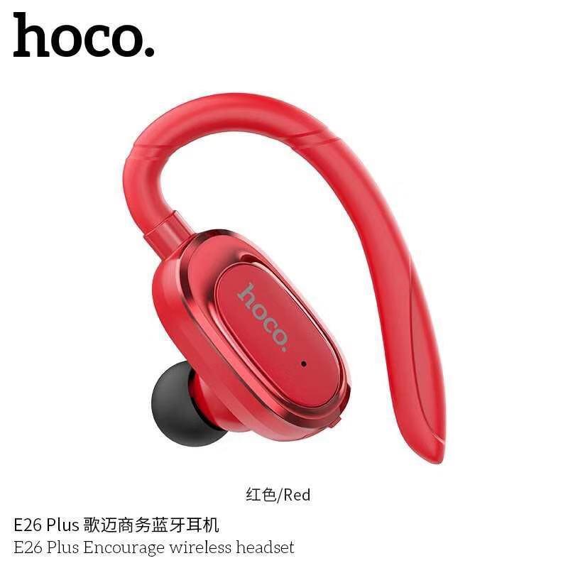 Hoco E26 Plus หูฟังบลูทูธไร้สาย แบบข้างเดียว Bluetooth Headset 4.2 ใส่สลับข้างซ้าย-ขวาได้ รองรับมือถือทุกยี่ห้อ (แท้100%)