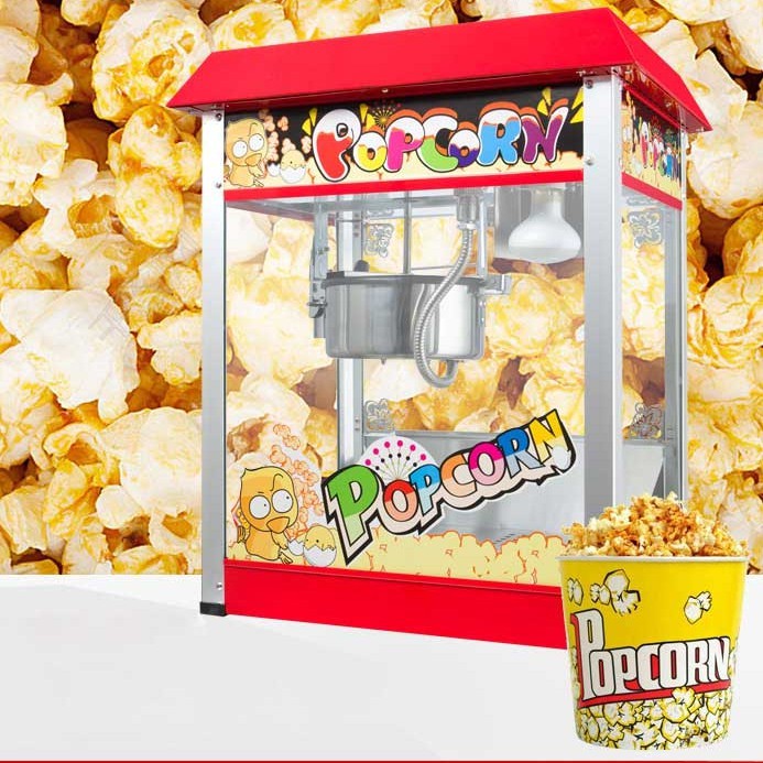 ตู้ทำป๊อปคอร์น ตู้ป๊อปคอร์น เครื่องทําป๊อปคอร์นไฟฟ้า popcorn machine cart ขนาด 8 ออนซ์