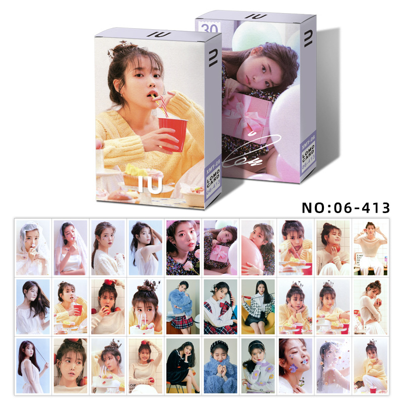 การ์ดโลโม่ โฟโต้การ์ด IU( ไอยู ) 30ชิ้น/กล่อง lomo card ใช้กระดาษแข่ง 250แกรม รูปภาพอัลบั้ม โลโม่การ์ด lomocard kpop