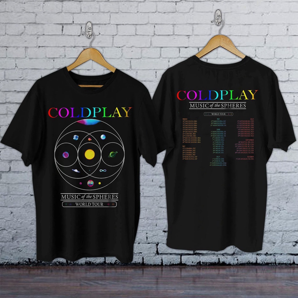 COLDPLAY WORLD TOUR Tシャツ(XL) BLACK TEE コールドプレイMUSIC of