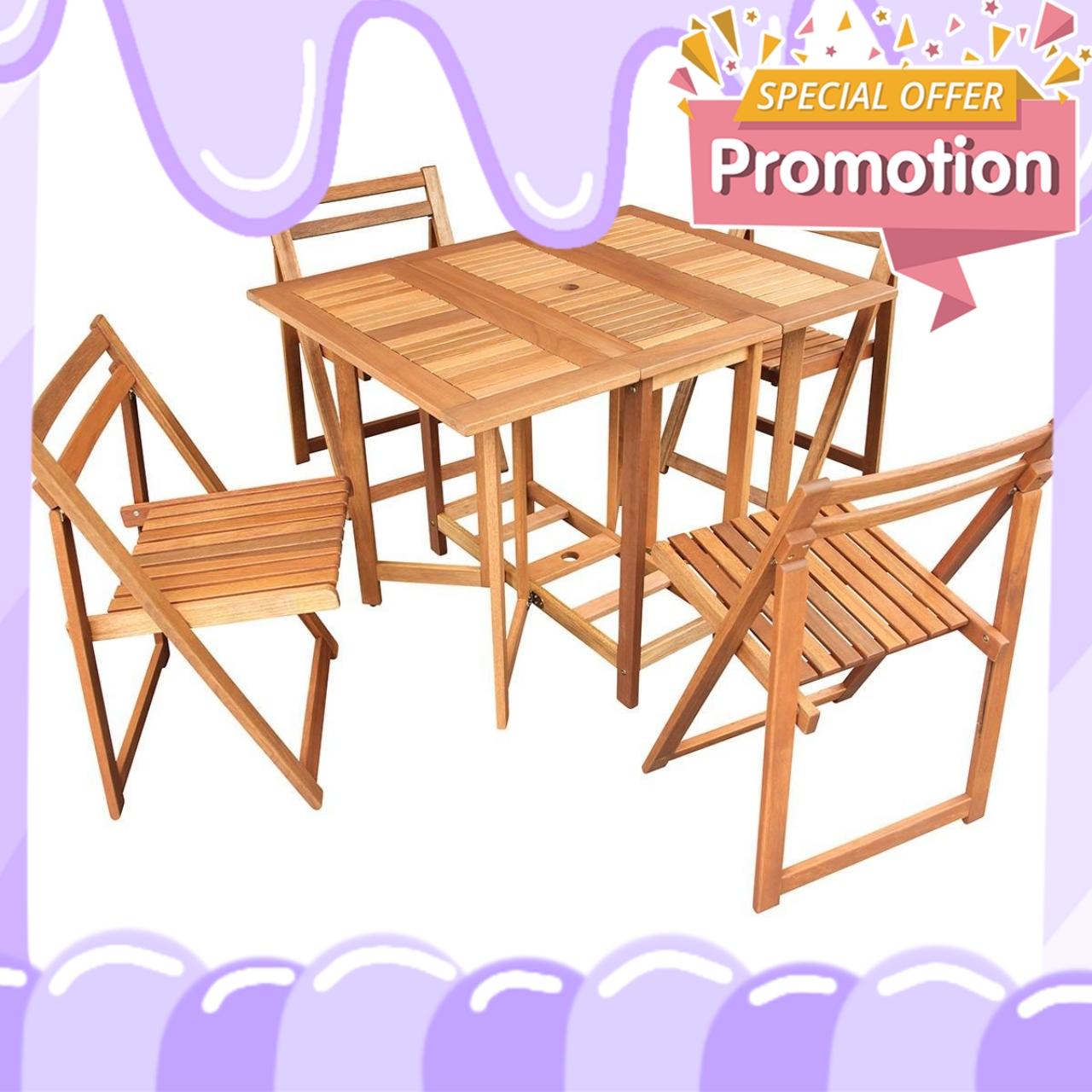โปรโมชั่น HOFF ชุดโต๊ะสนามไม้ 4 ที่นั่ง รุ่น ไฮด์เวย์ สีไม้สัก เฟอร์นิเจอร์สนาม ชิงช้า และเปลญวน ชุดโต๊ะสนาม เฟอร์นิเจอร์ตกแต่งพื้น ผนัง สติ๊กเกอร์ตกแต่ง เสื่อ หญ้าเทียม ของแท้ 100% ราคาถูก