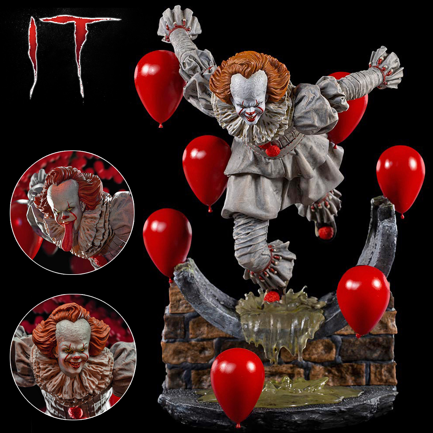 Figure ฟิกเกอร์ Iron Studios จากหนังดังเรื่อง It Chapter Two อิท โผล่จากนรก  2 ตัวตลก อสุรกายขุมนรก Deluxe Art 1/10 Pennywise Szobor Ver Anime  ของสะสมหายาก อนิเมะ การ์ตูน มังงะ คอลเลกชัน ของขวัญ Gift จากการ์ตูนดัง ญี่ปุ่น New Collection ตุ๊กตา Model