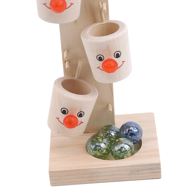 Table Fun Object Educational Toys Wooden Clown Pour Children's Table Game Fun Parent ...