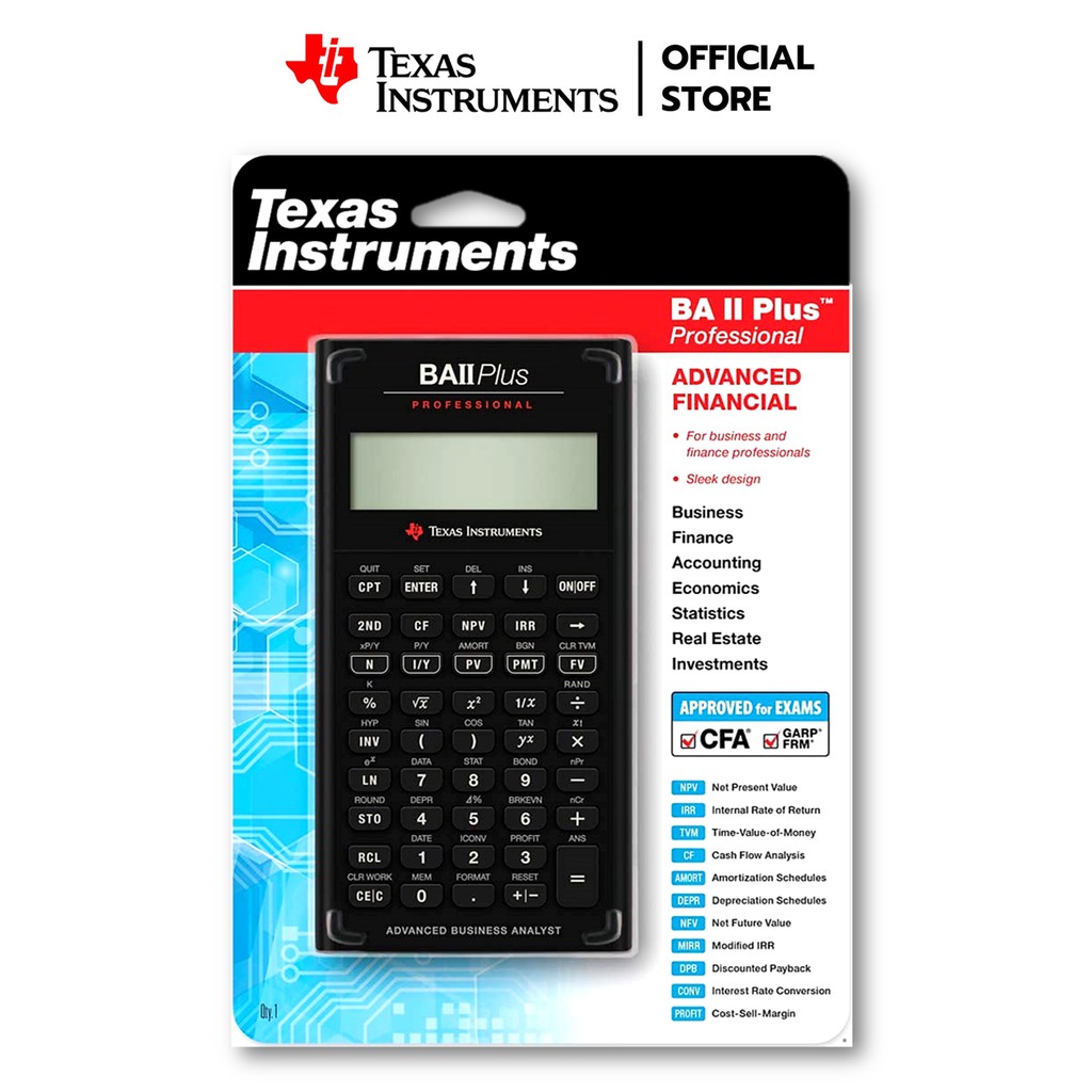 จัดส่งทันที Texas Instruments เครื่องคิดเลขการเงิน รุ่น BA II Plus ...