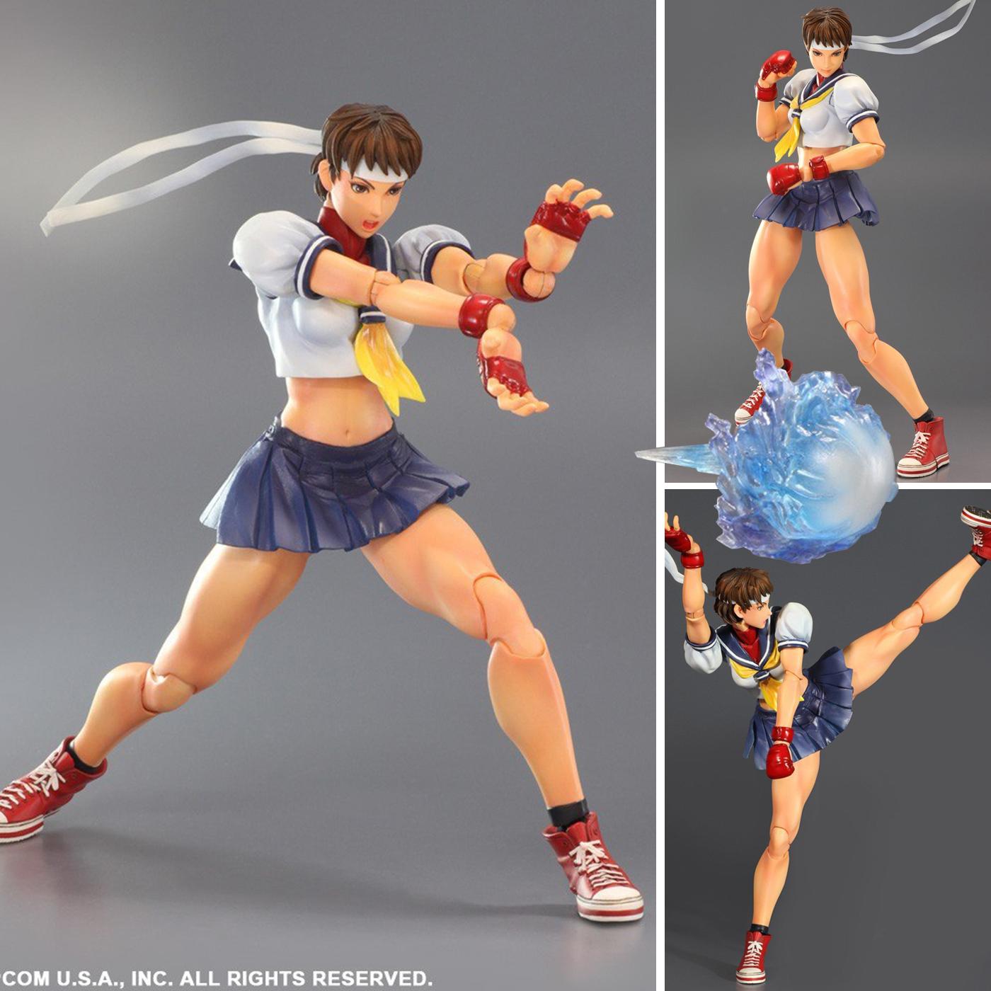 Model โมเดล งานแท้ 100% Play Arts Kai จากเกม Street Fighter IV สตรีทไฟท์เตอร์ Sakura Kasugano ซากุระ คาซุกาโนะ Ver Figma ฟิกม่า Anime ขยับแขน-ขาได้ ของขวัญ Gift อนิเมะ การ์ตูน มังงะ Doll ตุ๊กตา สั่งและนำเข้าจากญี่ปุ่น manga Figure ฟิกเกอร์