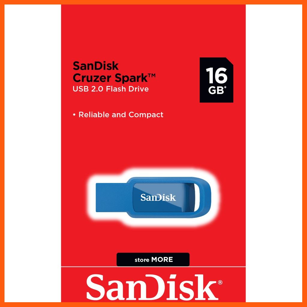✨✨#BEST SELLER?? SanDisk CRUZER SPARK USB แฟลชไดร์ฟ 16GB, USB2.0 (SDCZ61-016G-B35B, Blue) อุปกรณ์จัดเก็บข้อมูล (STORAGE & MEMORY CARD ) STORAGE MEMORY CARD อุปกรณ์จัดเก็บข้อมูล Memory Card เม็มโมรี่การ์ด Compact Flash