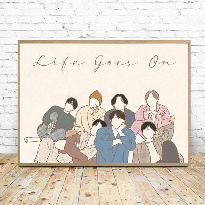 Kpop Music Star Line Best Gift for Fans Canvas Painting Wall Art Korean Boy Idol Art Poster Print Pictures Room Home Decoration