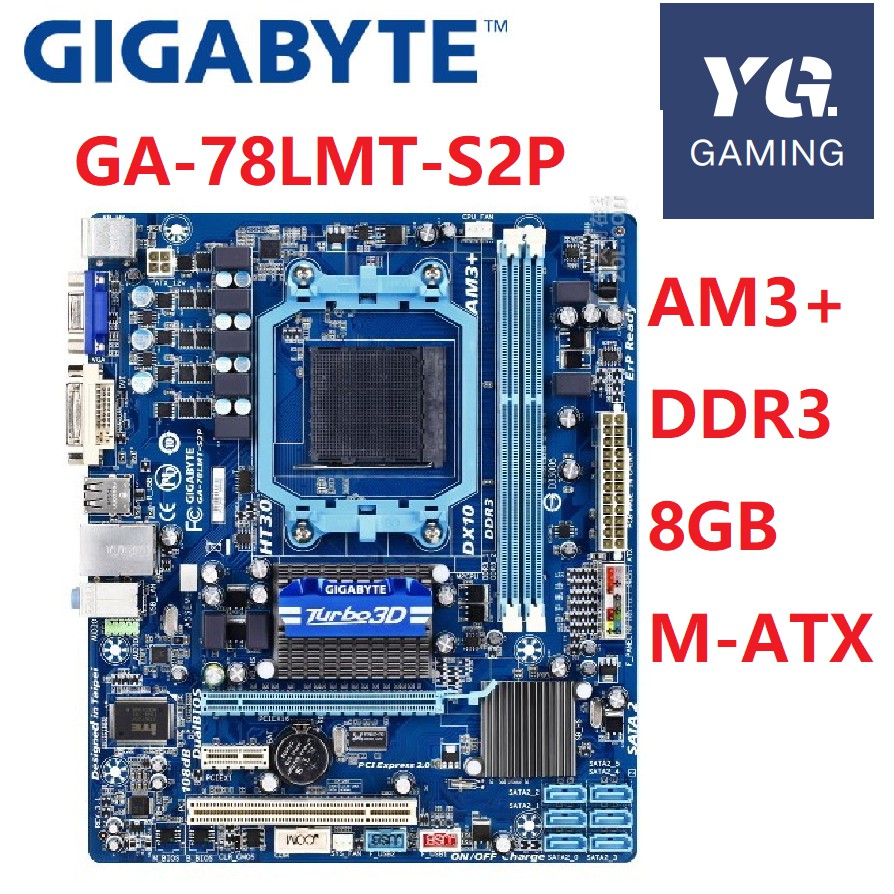 Gigabyte GA78LMTS2P Motherboard 760G DDR3 USB2.0 16G 78LMT S2 Desktop