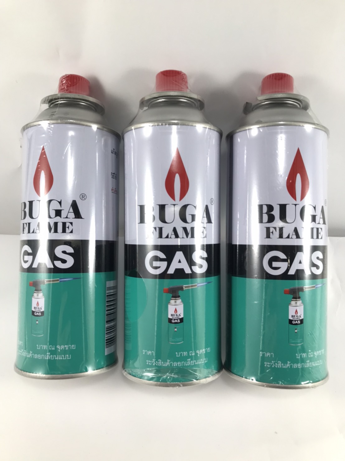 แก๊สกระป๋อง ต่อหัวพ่นไฟ BUGA FLAME GAS รุ่น เบินอาหาร(3ป๋อง) แก๊สกระป๋อง ต่อหัวพ่นไฟ BUGA FLAME GAS รุ่น เบินอาหาร(3ป๋อง)