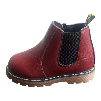 [Ready Stock] Korean Children's Fashion Boots for Autumn and Winter Trendy Boys and Cotton Martin Boots Temperament Children's Boots