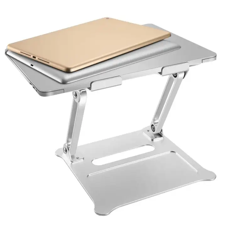 Laptop Stand Silver Aluminum Office Lift Foldable Laptop Stand Silver Aluminum Office