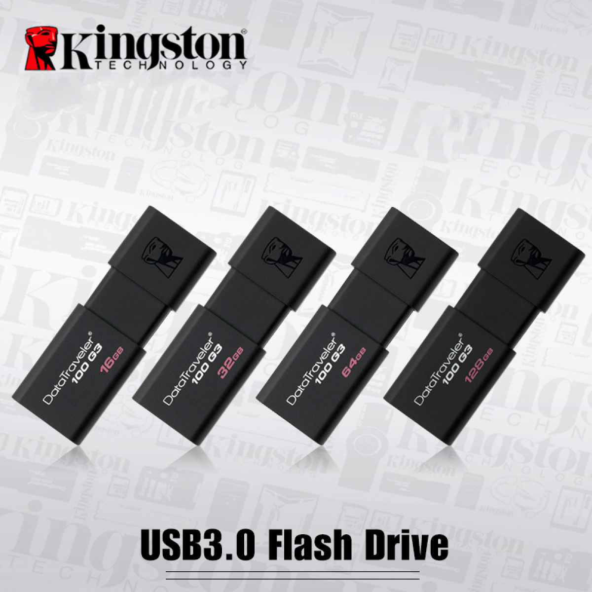 Kingston USB Flash Drives  32GB 64GB 128GB USB 3.0 Pen Drive High Speed DT100G3 PenDrives