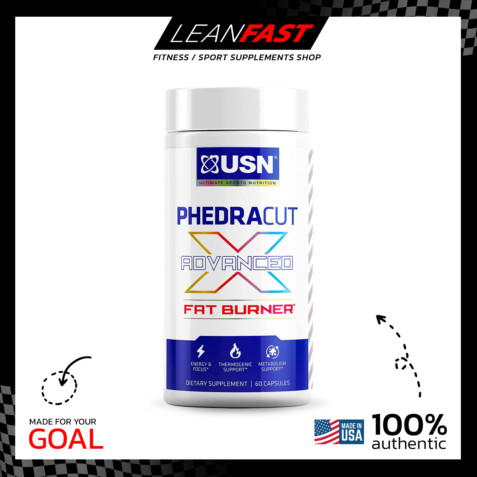 USN PhedraCut Advanced X 60 capsules แฟตเบิร์นตัวเทพ จัดเลย A complete weight loss solution