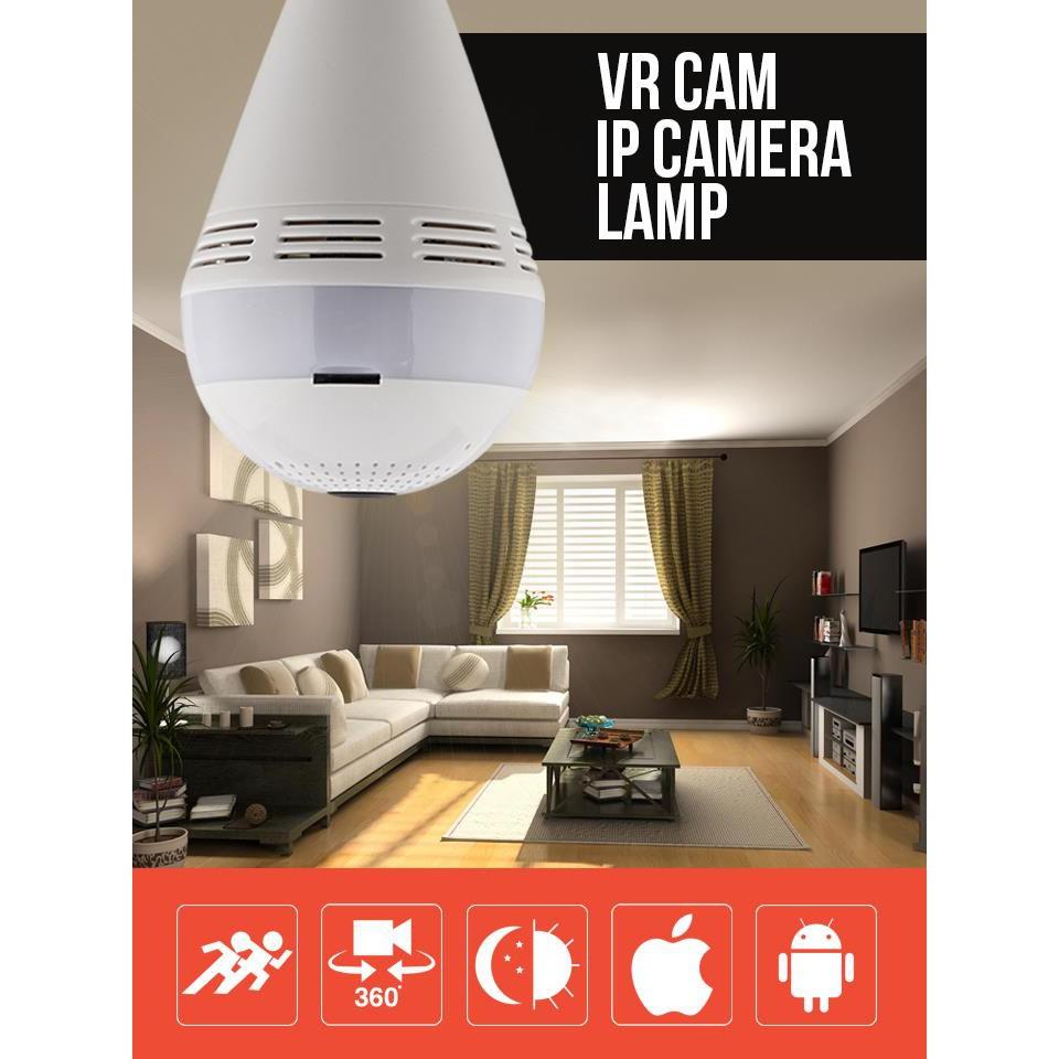 ส่งฟรี VR CAM IP Camera กล้องวงจรปิด VR Cam IP Camera Lamp เก็บเงินปลายทาง