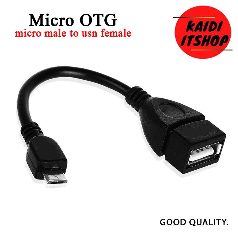 สาย OTG Micro USB 2.0 เปลี่ยนโทรศัพท์ ให้เป็นดั่งคอมพิวเตอร์ ใช้กับ Android ยาว 14 cm (Black)