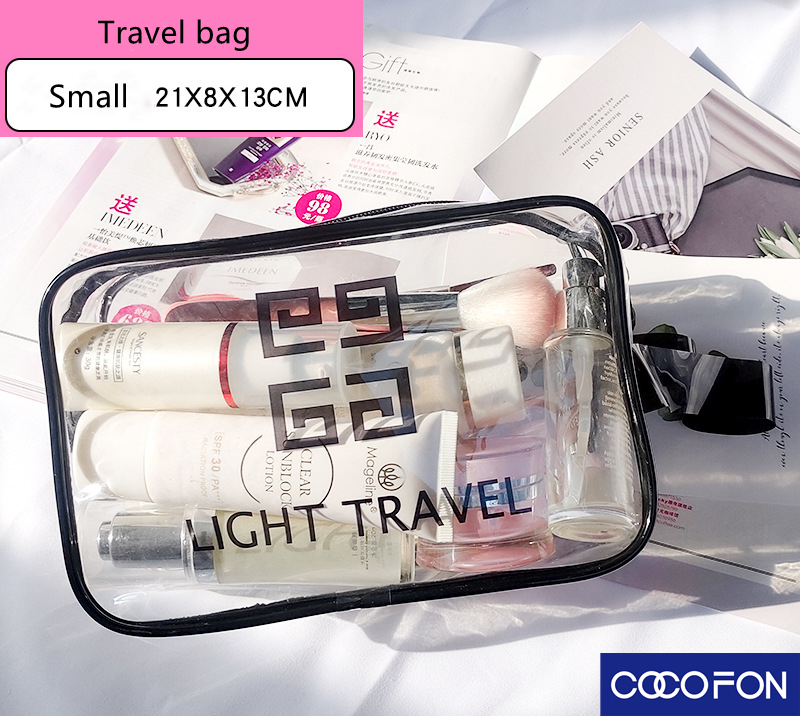 #CC41 Makeup bag, Travel bag S กระเป๋าแต่งหน้า กระเป๋าเครื่องสำอาง กันน้ำ กันรอยขีดข่วน กระเป๋าแต่งหน้าแบบใส