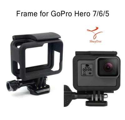Frame for GoPro Hero 7/6/5 Housing Border Protective Shell Case for Gopro Hero 7/6/5 Black with Quick Pull Movable Socket and Screw