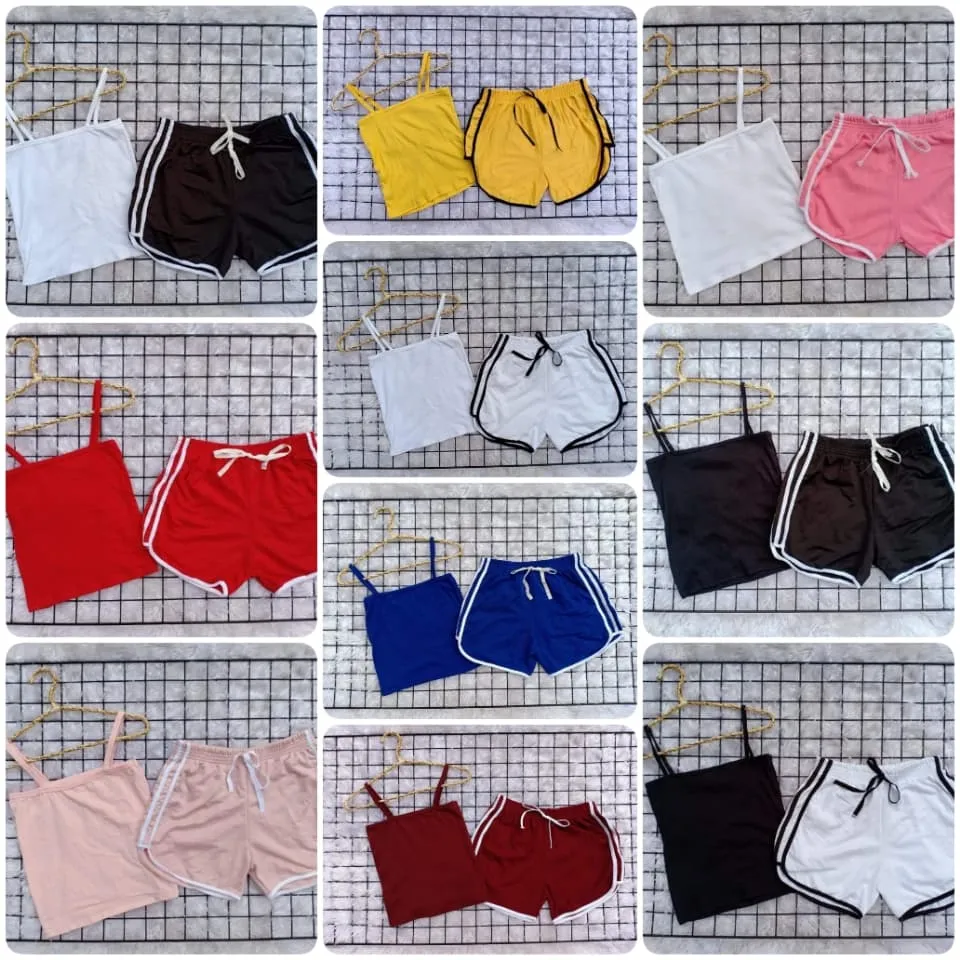 ถูกสุด‼️ ชุดเกาะอกมีสายทรงสวย สีพื้น เสื้อผ้าแฟชั่น เสื้อผู้หญิง