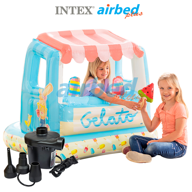 Intex บ้านบอลร้านไอศกรีม 1.27x1.02x0.99 ม. รุ่น 48672 + ที่สูบลมไฟฟ้า