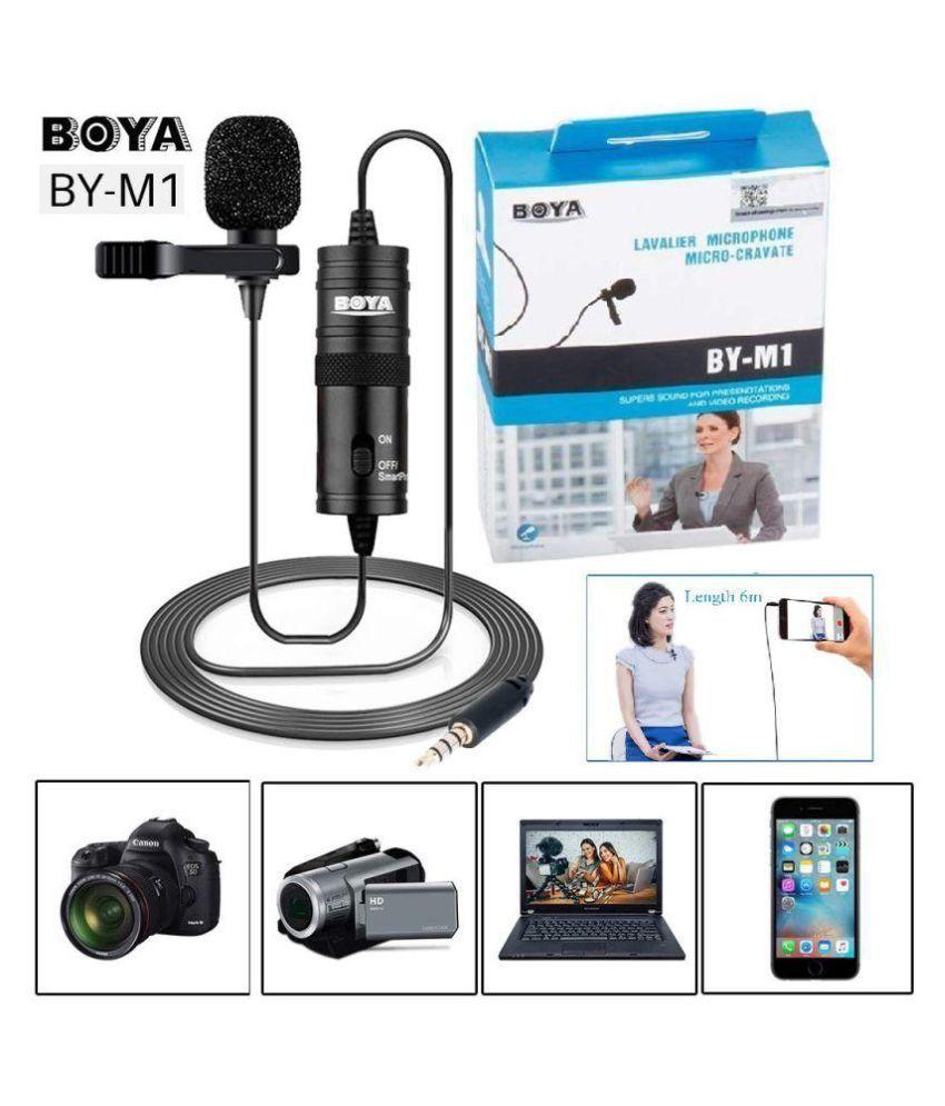 BOYA BY-M1 แท้ Microphone ไมค์อัดเสียง กล้อง มือถือ สายยาว6เมตร (ไมค์ ...