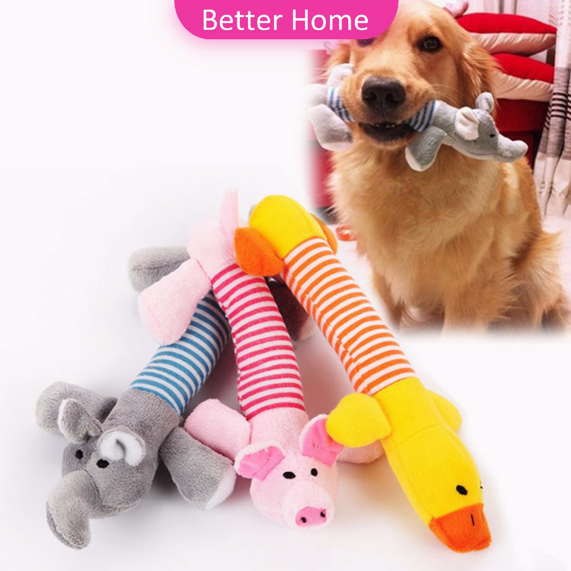 ตุ๊กตาตัวยาว มีเสียง ของเล่นสำหรับสุนัข ปลอดภัยสำหรับสัตว์เลี้ยง Pet Chew Toys
