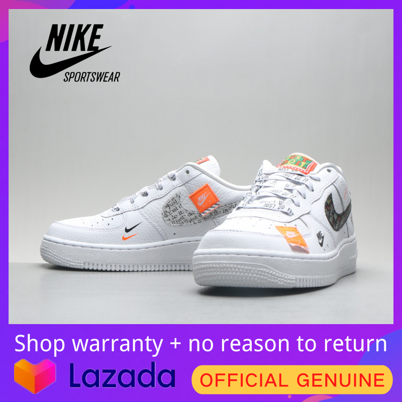【Official genuine】NIKE AIR FORCE 1 AF1 Men's shoes Women's shoes sports shoes fashion Genuine Leather casual shoes Skateboard shoes running shoes AR7719-100 Official store