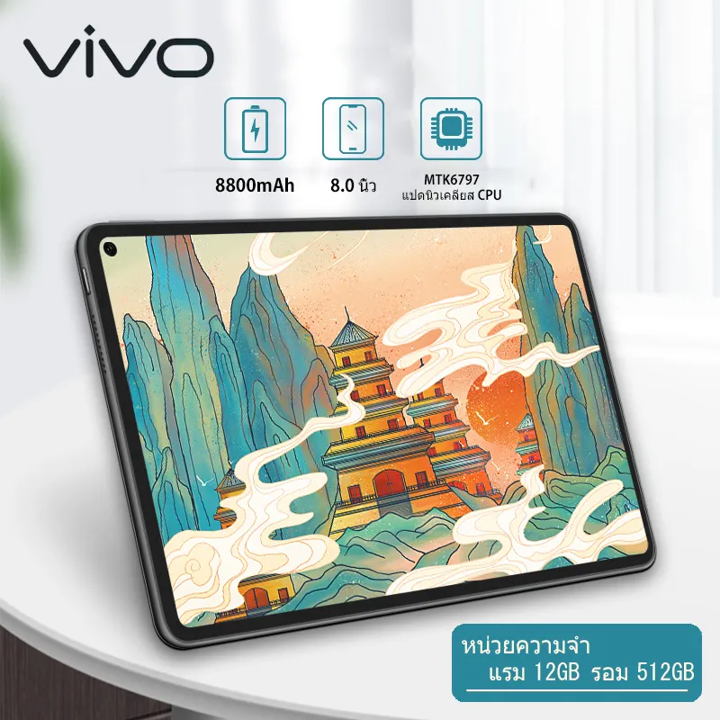 ภาพหน้าปกสินค้าแท็บเล็ต VIVO Pad Wifi โทรได้ 10.1นิ้ว แท็บเล็ตถูกๆ ซัมซุง Tablet RAM12G ROM512G Andorid10.0 แท็บเล็ต จัดส่งฟรี แทบเล็ตราคาถูก รองรับภาษาไทย แท็บเล็ตสำหรับเล่นเกมราคาถูก ไอเเพ็ด Tablet Full HD แท็บเล็ตราคาถูกๆ แท็บเล็ตราคาถูกรุ่นล่าสุด จากร้าน A7JryH6r บน Lazada