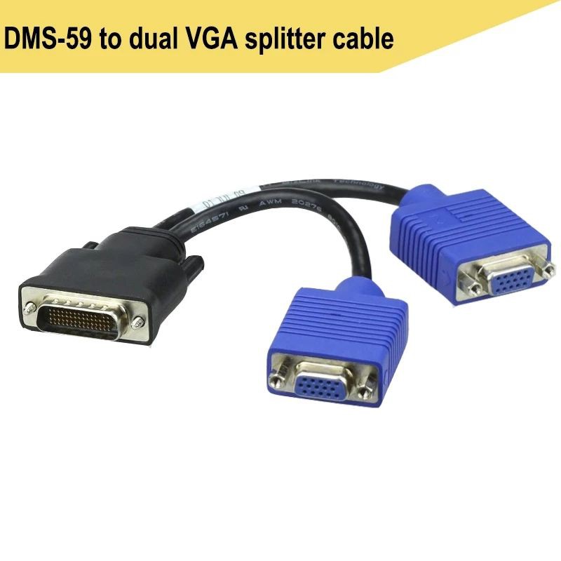 ลดราคา DMS59 DMS-59 DisplayPort VGA DVI Splitter CONVERTER CABLE #สินค้าเพิ่มเติม แดปเตอร์ สายแปลงสายไฟ PCS Gold HDMI Extender