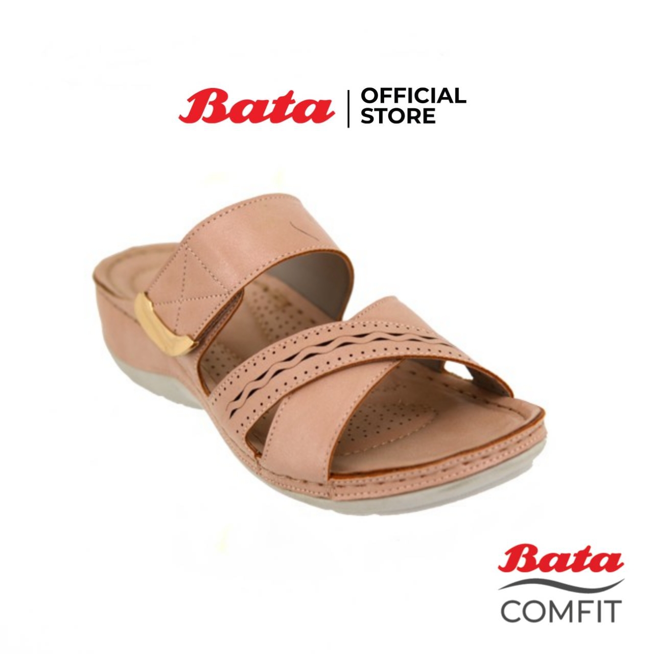Bata COMFIT SLIP ON รองเท้าลำลองแฟชั่นสตรี แบบสวม เปิดส้น สีชมพู รหัส 6615733 / สีดำ รหัส 6616733 Ladiescomfort Fashion