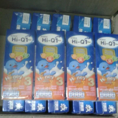 HiQ ไฮคิว uht รสน้ำผึ้ง ขนาด 180 ml แพ็คละ 4 กล่อง × 5 แพ็ค รวม 20 กล่อง อายุ 18/12/2020
