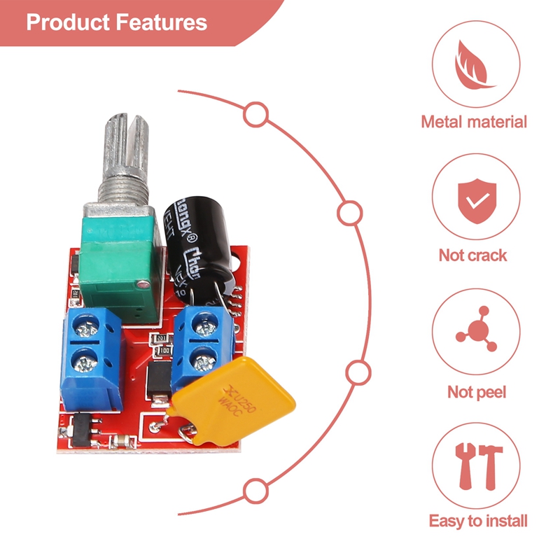 Mini DC Motor PWM Speed Controller 3V 6V 12V 24V 35VDC 90W 5a DC Motor Speed Control Switch LED Dimmer