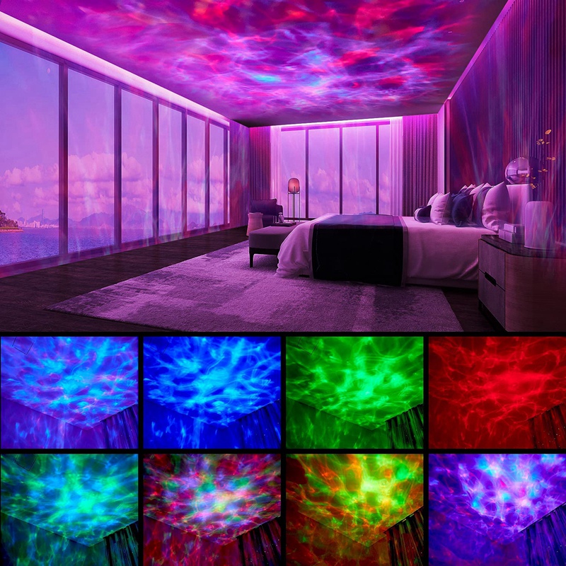 Galaxy Star Projector Light LED Ceiling Starry Night Sea Starlight Ocean Wave Space Music Projection Lamp