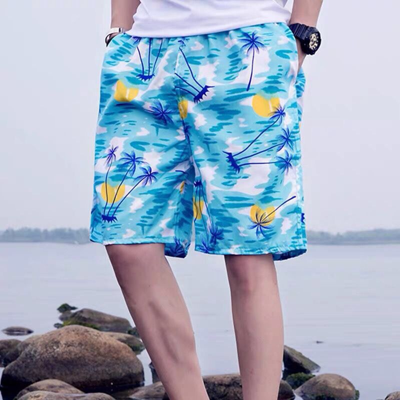 🏄‍♂️🏊‍♀️กางเกงขาสั้น กางเกงผู้ชาย กางเกงชายหาด สวมใส่สบาย สามารถใส่ว่ายน้ำได้แห้งเร็ว สีไม่ตก🏄‍♂️🏊‍♀️