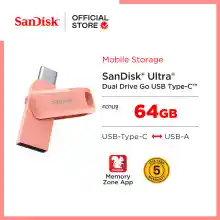 ภาพขนาดย่อของภาพหน้าปกสินค้าSanDisk Ultra Dual Drive Go USB 3.1 Type - C -64GB (SDDDC3-64GB) ( แฟลชไดร์ฟ Andriod usb Flash Drive ) จากร้าน Sandisk บน Lazada