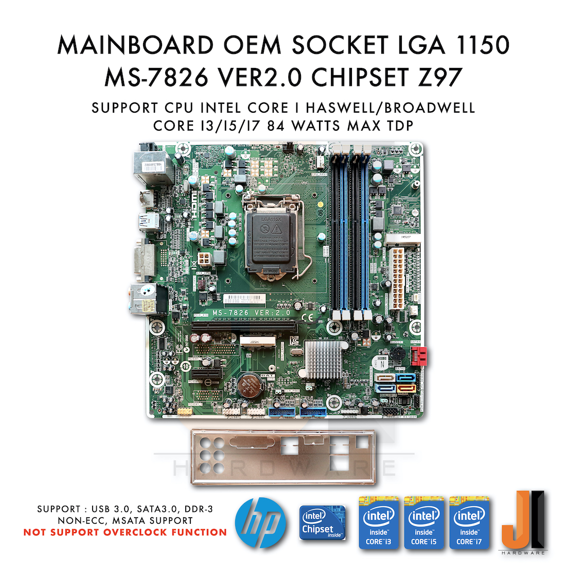 Mainboard HP OEM Z97 LGA1150 (MS7826 Ver 2.0) (มือสอง) Lazada.co.th