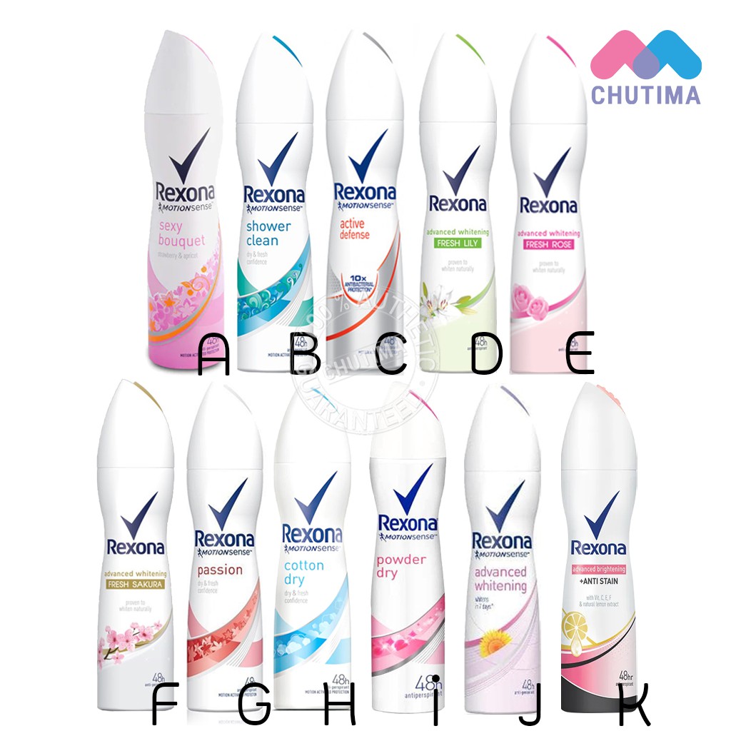 ✕  เรโซนา สเปรย์ลดเหงื่อ ระงับกลิ่นกาย 150 มล.Rexona 150 ml.