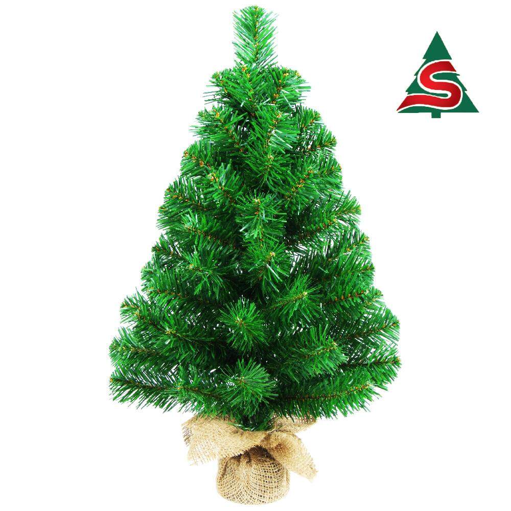 ต้นคริสต์มาสฐานแบบห่อผ้ากระสอบ ต้นคริสมาส ขนาด 2 ฟุต Christmas Tree 2F