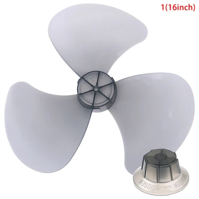 16" Three/Five Leaves Household Fan Blade with Nut Cover for Standing Fan