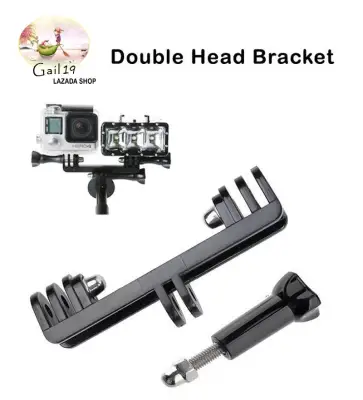 Double Head Bracket Joint mount Adapter Converter for GoPro Hero LED Light ตัวยึดอะแดปเตอร์สำหรับฮีโร่ GoPro Hero และ LED Light