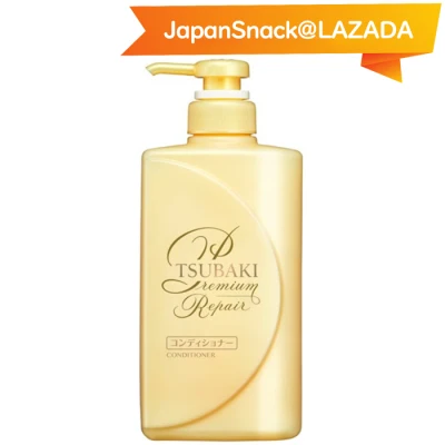 ครีมนวด 490ml (สีทอง) Tsubaki Premium Repair สูตรเพื่อผมดูสุขภาพดี สำหรับผมเสียที่ต้องการฟื้นบำรุง TSUBAKI by Shiseido ซึบากิ พรีเมียม Moist Repair Premium Shampoo Conditioner