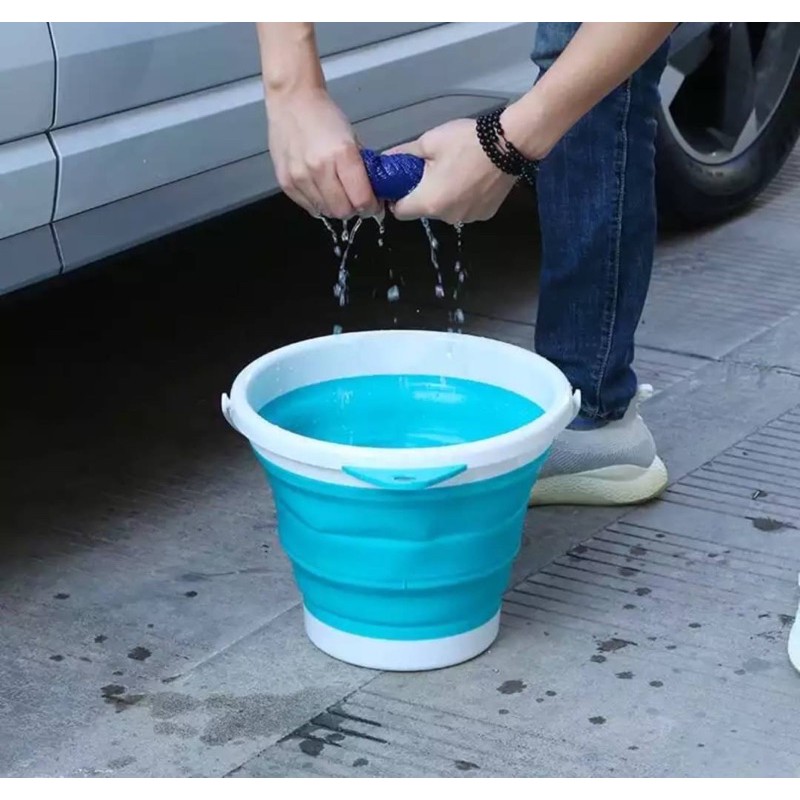 Folding bucket ถังซิลิโคนพับเก็บได้ สินค้ามาใหม่พร้อมส่ง ถังพับได้ ถังใส่น้ำ