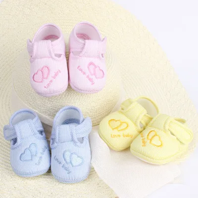 I Love Daddy Mummy Baby Shoes Cute Cartoon Soft Cotton Newborn Baby Shoes For Girl Boy 0-18 monthes