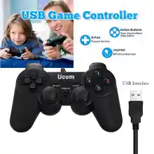 ภาพขนาดย่อของภาพหน้าปกสินค้าจอยเกมส์ คอนโทรลเลอร์ จอยสติ๊กเกม สาย USB Wireless Joystick Controlle รองรับPCWinXPWIN7WIN8WIN10 and other XBOX Plug and play B49 จากร้าน Happymall.TH บน Lazada ภาพที่ 2