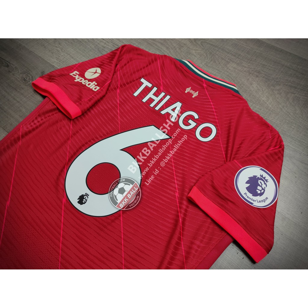 ชุดบาสเกตบอลและฟุตบอลi3525k [Player] - Liverpool Home ลิเวอร์พูล เหย้า 2021-22 Full Option พร้อมเบอร์ชื่อ 6 THIAGO